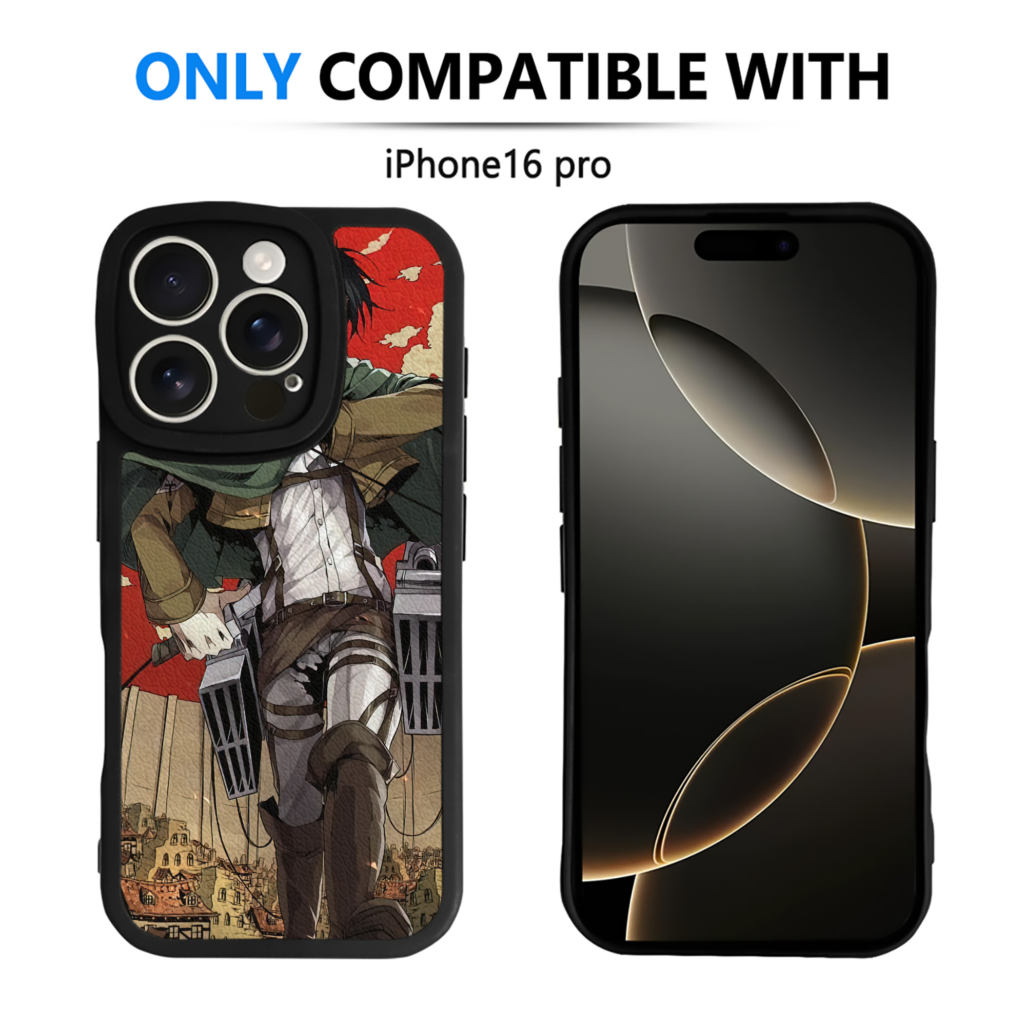 （画像用） 進撃の巨人 Attack on Titan 【iPhone 16シリーズ対応】シリコンスマホケース（レザー調） 材質：シリコン